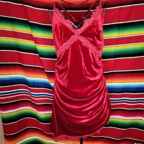 Cider Dresses & Skirts - Cider Red Velvet Dress size XL - NEW WITH TAGS